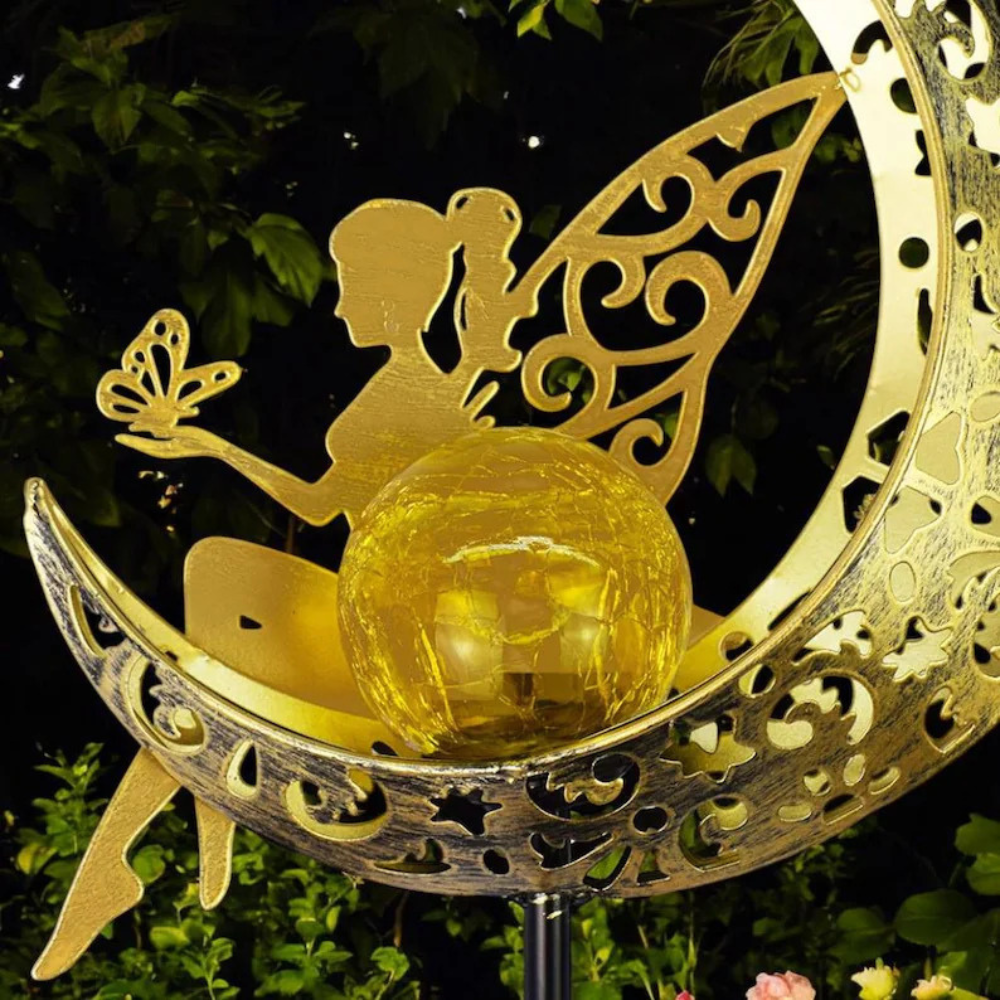 Solar Powered Fairy Moon Stake Light