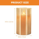 XERGY Acrylic Battery Operated Flameless Led Candles, Fake Wax Warm White Flickering Light for Home Decoration(Set of 1)