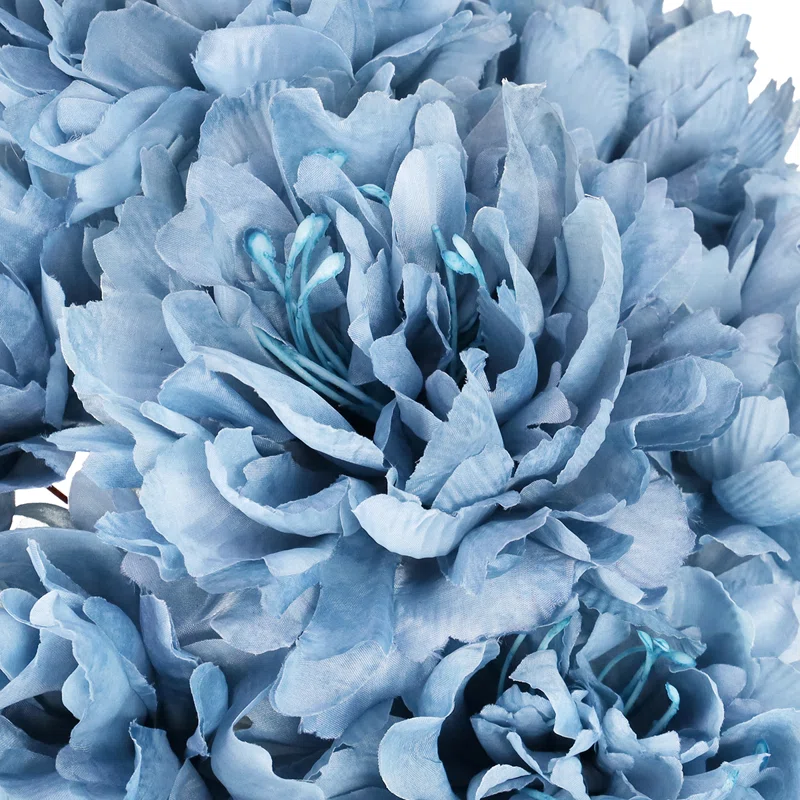 Peony Decorative Artificial Fake Faux Flower ( Dark Blue )