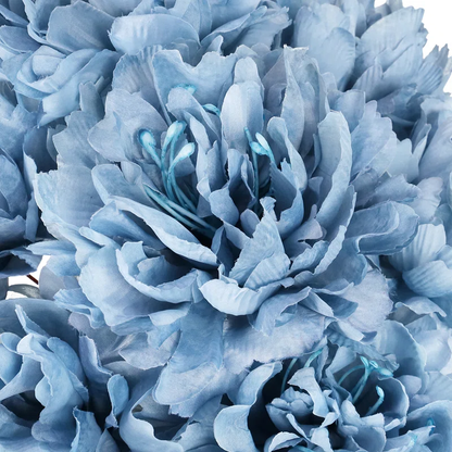 HOMEXO Peony Decorative Artificial Fake Faux Flower Plants Silk Arrangements Wedding Bouquets Decoration Home Kitchen Garden Party Table Floral centerpieces DIY (Dark Blue)