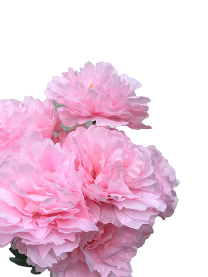 HOMEXO Peony Decorative Artificial Fake Faux Flower Plants Silk Arrangements Wedding Bouquets Decoration Home Kitchen Garden Party Table Floral centerpieces DIY (Pink)