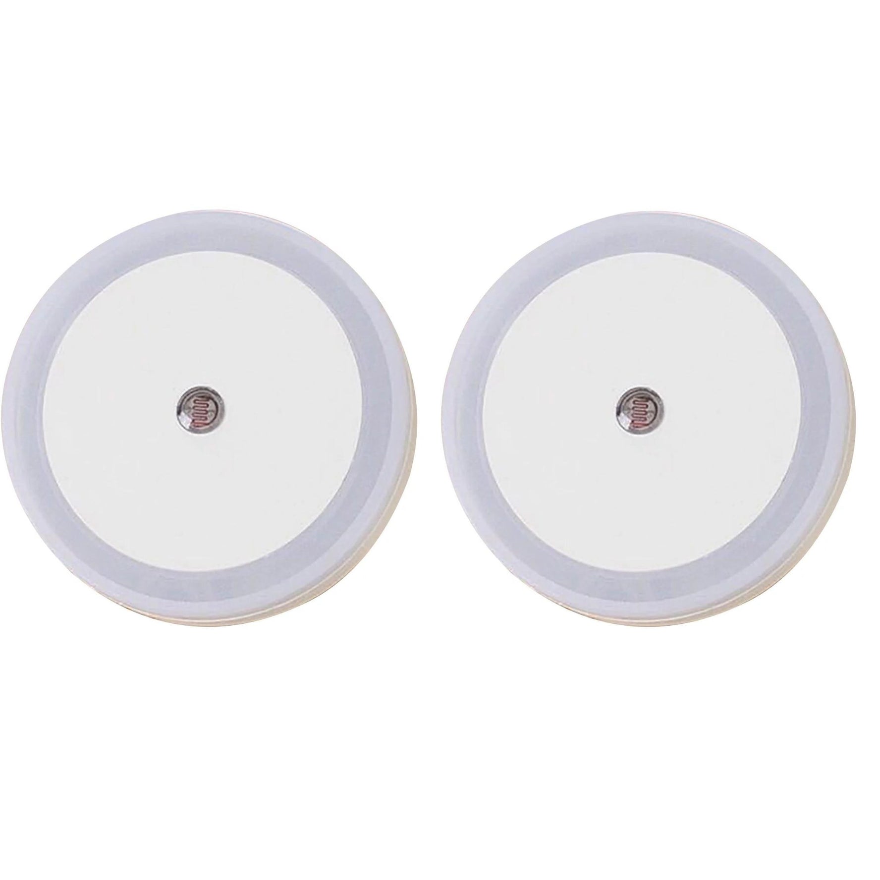 Plug-in LED Night Light With Auto Dusk-To-Dawn Sensor - 2pc ( Round , Cool White )
