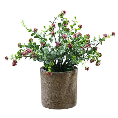 HomeXO Artificial RED Stonepot Breath Flower Indoor Outdoor Plant Lifelike Beauty,Ideal for Home Décor, No Maintenance Required, Perfect for Weddings, Home Decor, Office, Events, and Gifts