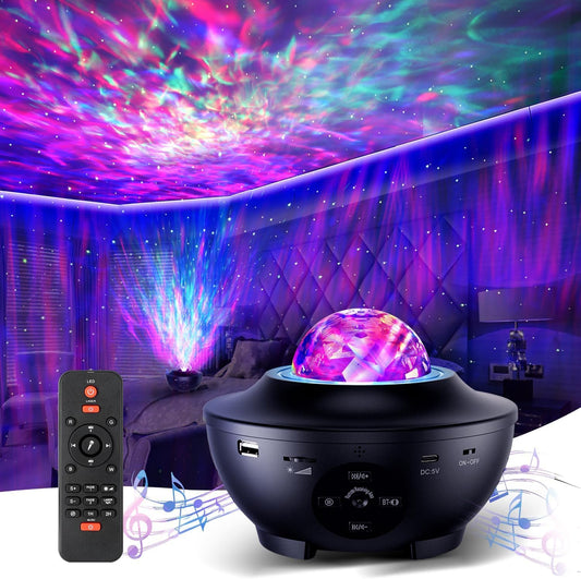 XERGY Galaxy Projector Star Projector, Bluetooth Speakers Night Light Timer Remote Control, Room Decor for Teen Bedroom Decor Children Adults Gift Rakhi