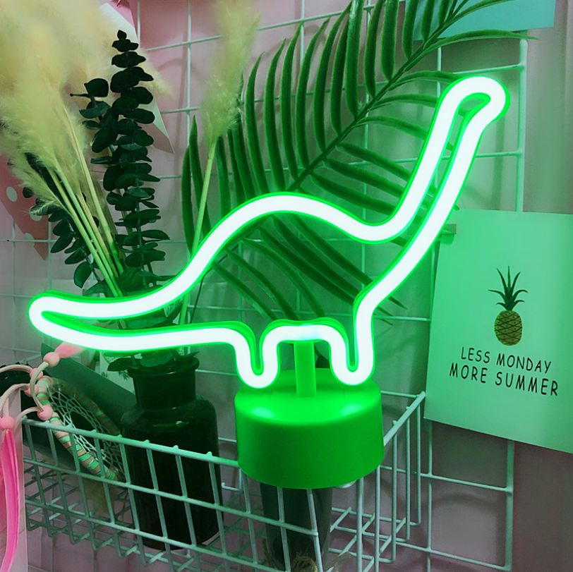 Dinosaur Shaped Neon Light ( Green)