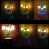  Xergy LED Night Light Smart Sensor 0.6W Color Changing Plug-in Night Lights for Kids Adults Cute Mushroom Night Light Bedroom Home Decor Light Wall Lamps NightLight