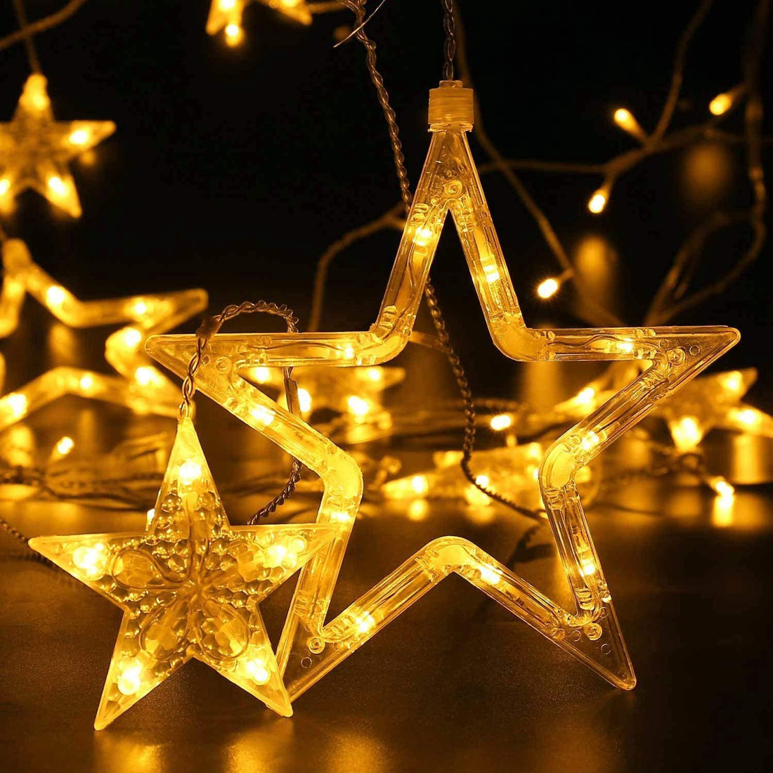 12 Stars 138 LED Curtain String Lights (Warm White)