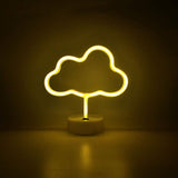 Xergy LED Cloud Neon Signs, Night Lights USB Battery Operated Cloud Lamp for Birthday Party, Wedding, Christmas Decorations-Cloud with Holder Base