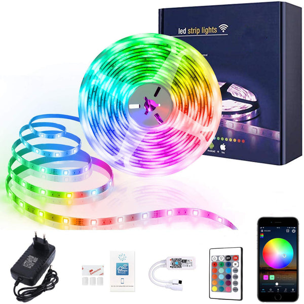 RGB 5050 LED Strip with Power Supply Color Changing Rope Light - 10 Me –  Xergy