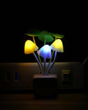  Xergy LED Night Light Smart Sensor 0.6W Color Changing Plug-in Night Lights for Kids Adults Cute Mushroom Night Light Bedroom Home Decor Light Wall Lamps NightLight