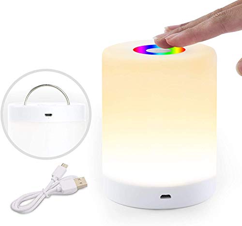 Touch Sensor Color Changing RGB Bedside Rechargeable Lamp Smart LED Table Lamp Night Light Desk Lamps Portable Dimmable