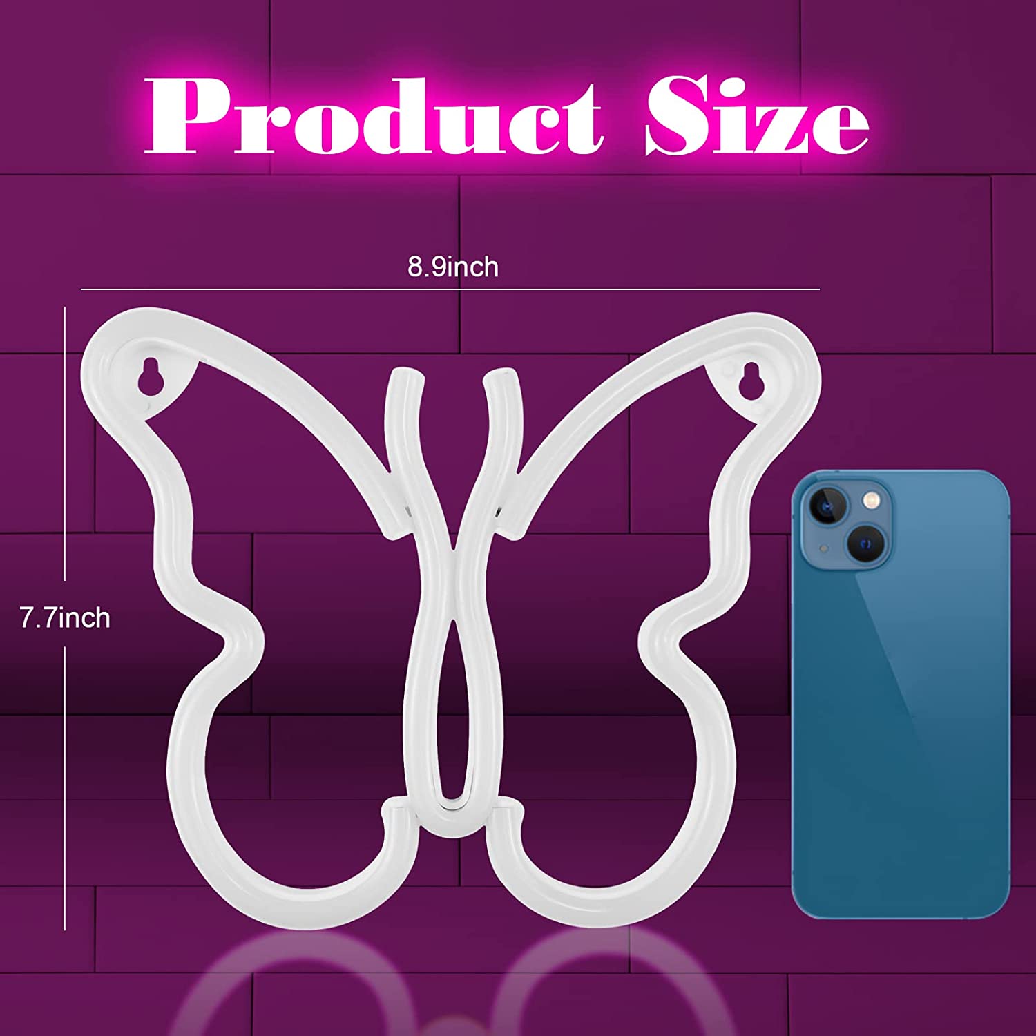 Butterfly Sign Neon Wall Light ( Pink & Blue )