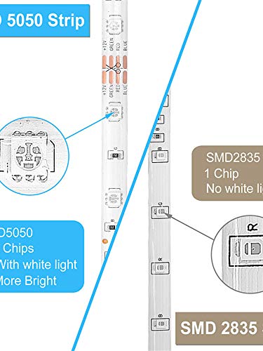 RGB 5050 LED Strip with Power Supply Color Changing Rope Light - 10 Meter