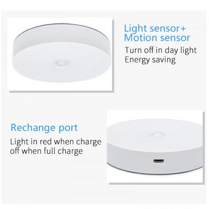 Xergy Motion Sensor Lights Wireless Body LED Night Light USB Rechargeable for Hallway, Wardrobe, Bedroom, Bathroom, Kitchen, Basement, Cupboard