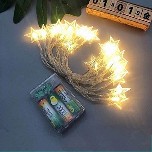 Xergy Acrylic String Star Fairy Led Light for Party & Home Indoor Outdoor Diwali Light for Decoration (Battery Powered - 50 Stars)