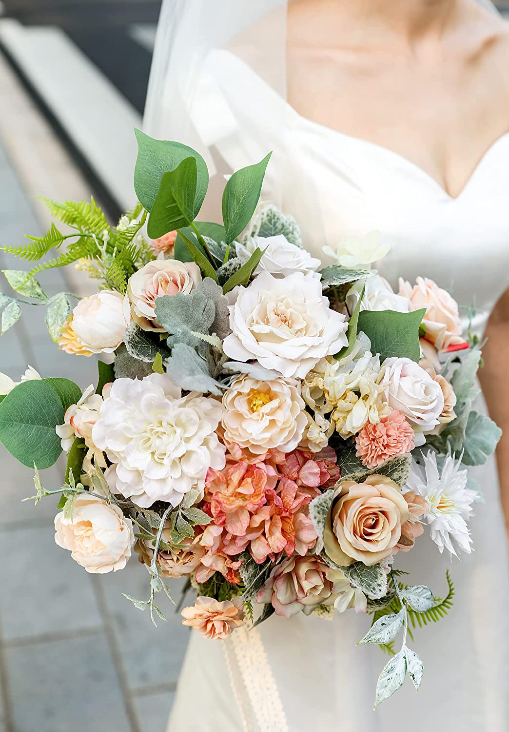 Artificial Rose Flowers Bouquets Box Set (Multicolor, 25Pcs)