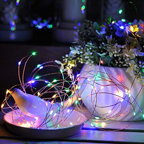 Battery Powered Copper Wire LED String Lights 10 Meter - ( Multicolor )