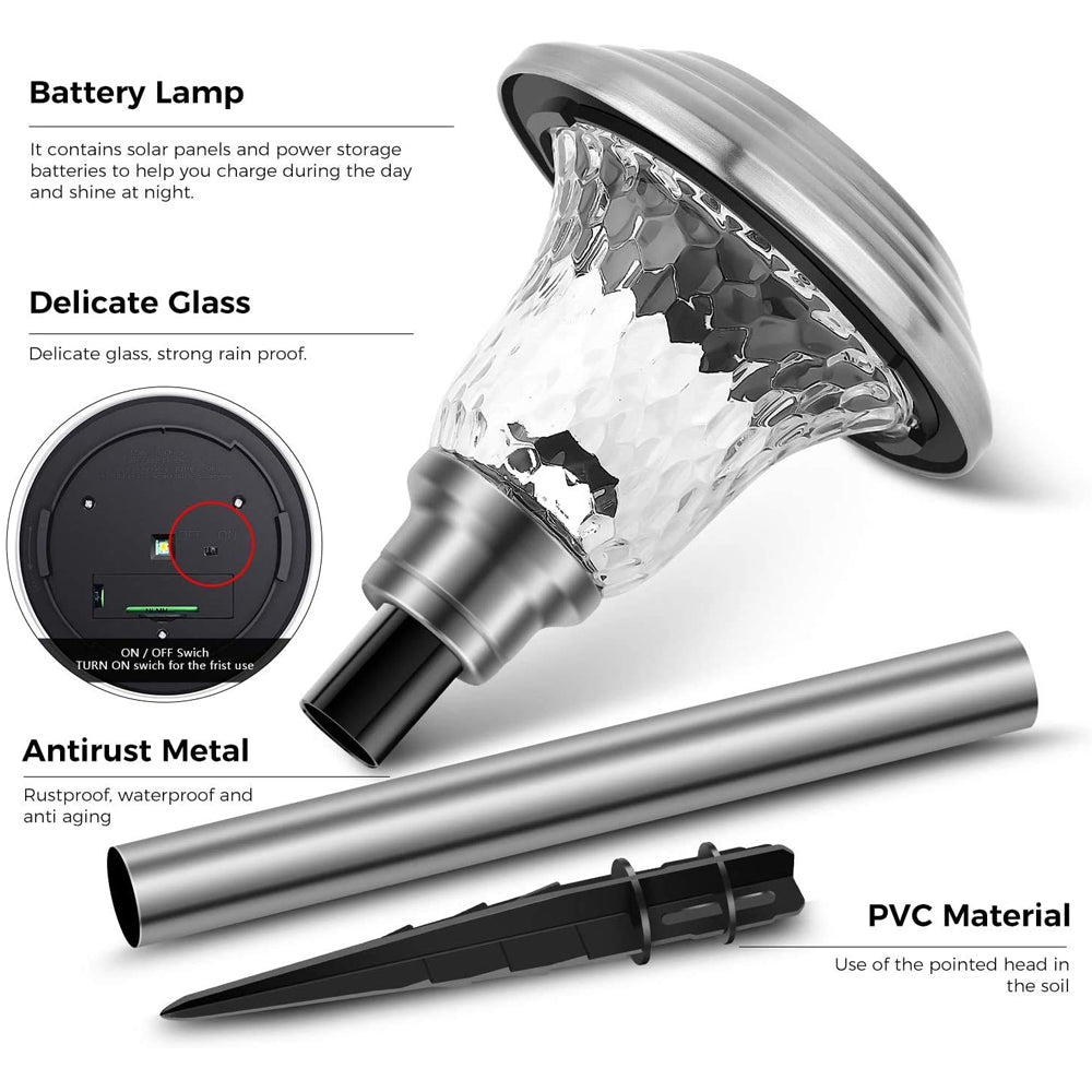 Solar Landscape Outdoor Lighting Auto On/Off  (Pack of 4)