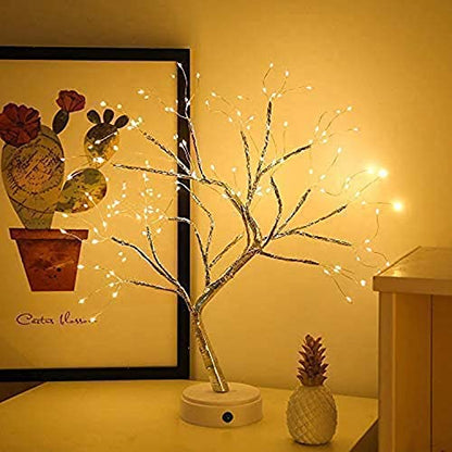 XERGY 20" Bonsai Tree Light - Fairy Light Spirit Tree Lamp with 108 LED Lights - DIY Artificial Tree Lamp, USB/Battery Touch Switch.