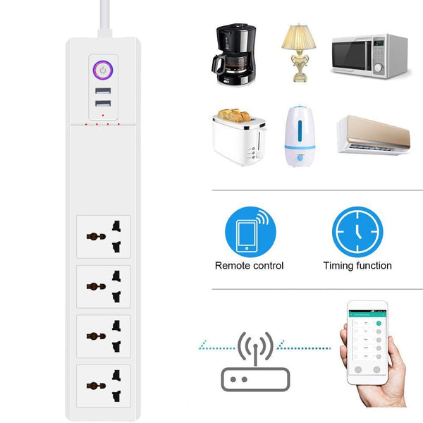 Smart Power Strip, Wi-Fi Surge Protector USB Ports Home Automation (Pack of 1)