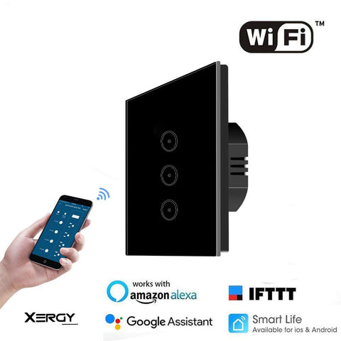 3 Gang Smart WiFi Light Switch Work with Alexa Google Assistant (Pack of 1)
