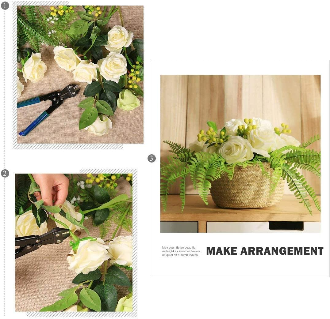 Faux Silk Artificial Rose Flower - White ( (10 inch, Pack of 12 Flower Bunch)