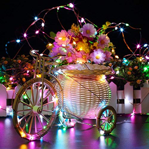 Battery Powered Copper Wire LED String Lights 10 Meter - ( Multicolor )