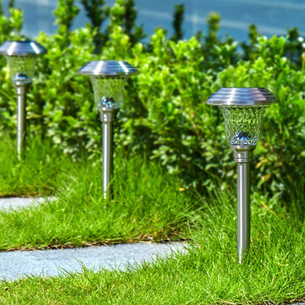 Solar Landscape Lighting - Outdoor Garden, Pathway, Patio Decor (Pack of 4)