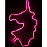 Neon Light Unicorn Shaped Pink Color with Holder Base (Pack of 1)