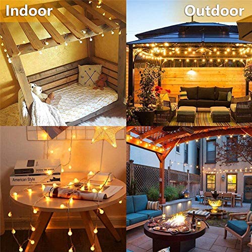 50 LED Solar Powered Crystal String Lights - 6.8 Meter ( Warm White )