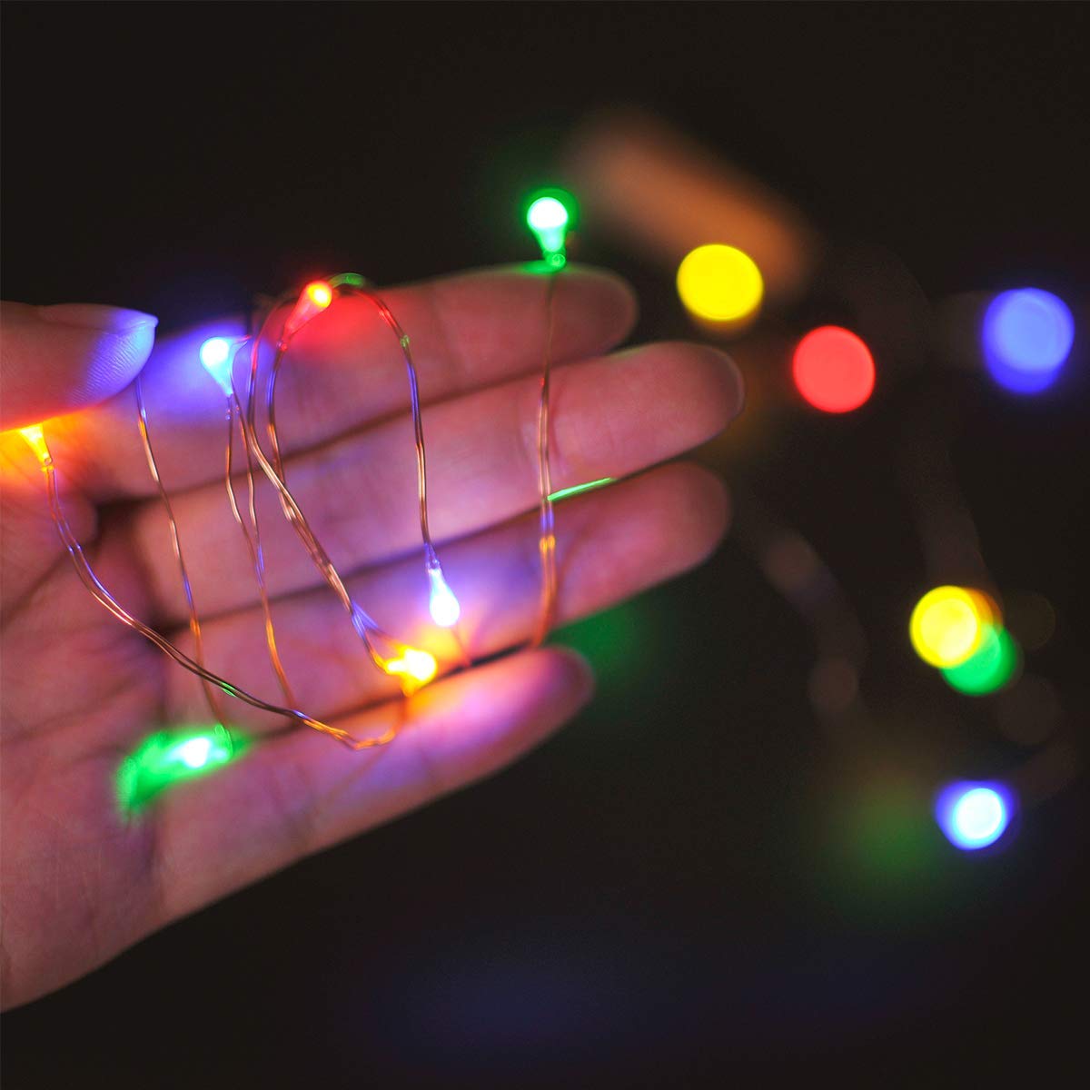 Fairy String Light Cork Shaped Multi Color Bottle Light (Pack of 3)