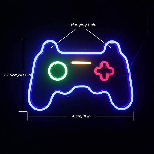 Game Controller Shaped Neon Wall Light ( Multicolor )