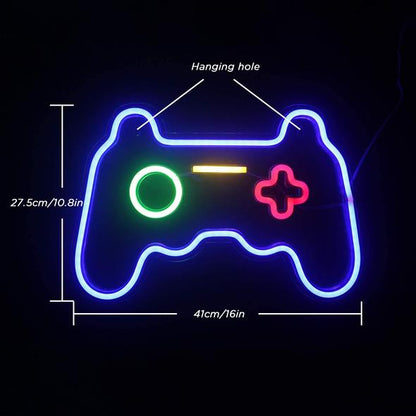 Game Controller Shaped Neon Wall Light ( Multicolor )