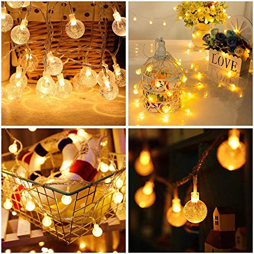 50 LED Solar Powered Crystal String Lights - 6.8 Meter ( Warm White )