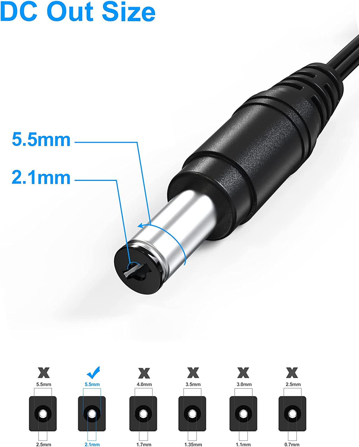 Xergy Led floor lamp Ac Adapter 12V 2A out put Power Supply Adapter , Input 100-240V AC , 50-60Hz