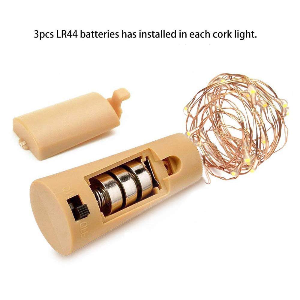 Cork Shaped Fairy String Light - Warm White - 2 Mtr (Pack of 2)