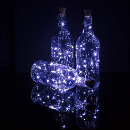 Fairy String Light Cork Shaped Cool White Bottle Light (Pack of 3)