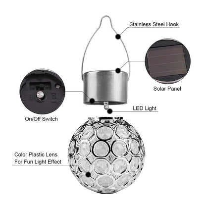 Solar Hanging Lights, 7 Color Changing Globe Lantern (Pack of 1)