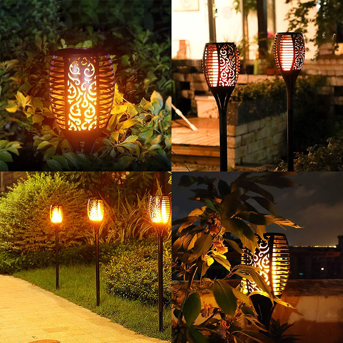 Solar Flame Flickering Torch Light ( Pack of 2)