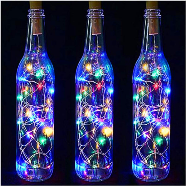 Fairy String Light Cork Shaped Multi Color Bottle Light (Pack of 3)