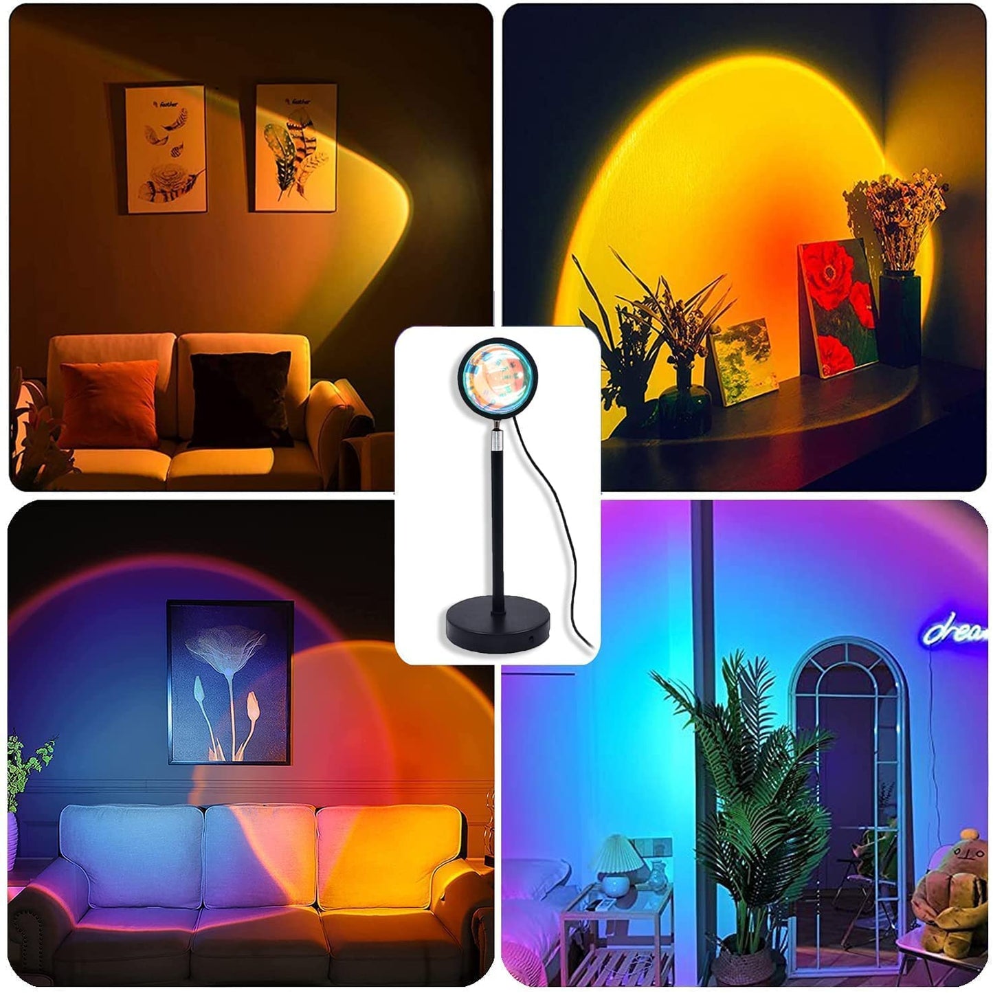 Sunset Lamp Sunset Projection Lamp Sunset Night Light Romantic Sunset Projection Lamp  (16 Colors with remote)