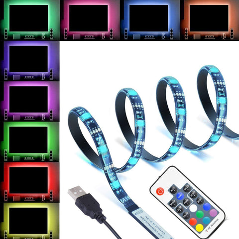 Rosnek LED Stripe RGB, Tonabnehmer-Rhythmus, Batterie, für Auto