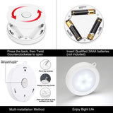 Xergy Motion Sensor Light 3xAAA Battery Operated Indoor LED Closet Lights Cabinet Light,Wireless Wall Puck Lamp Stick (Cool White)