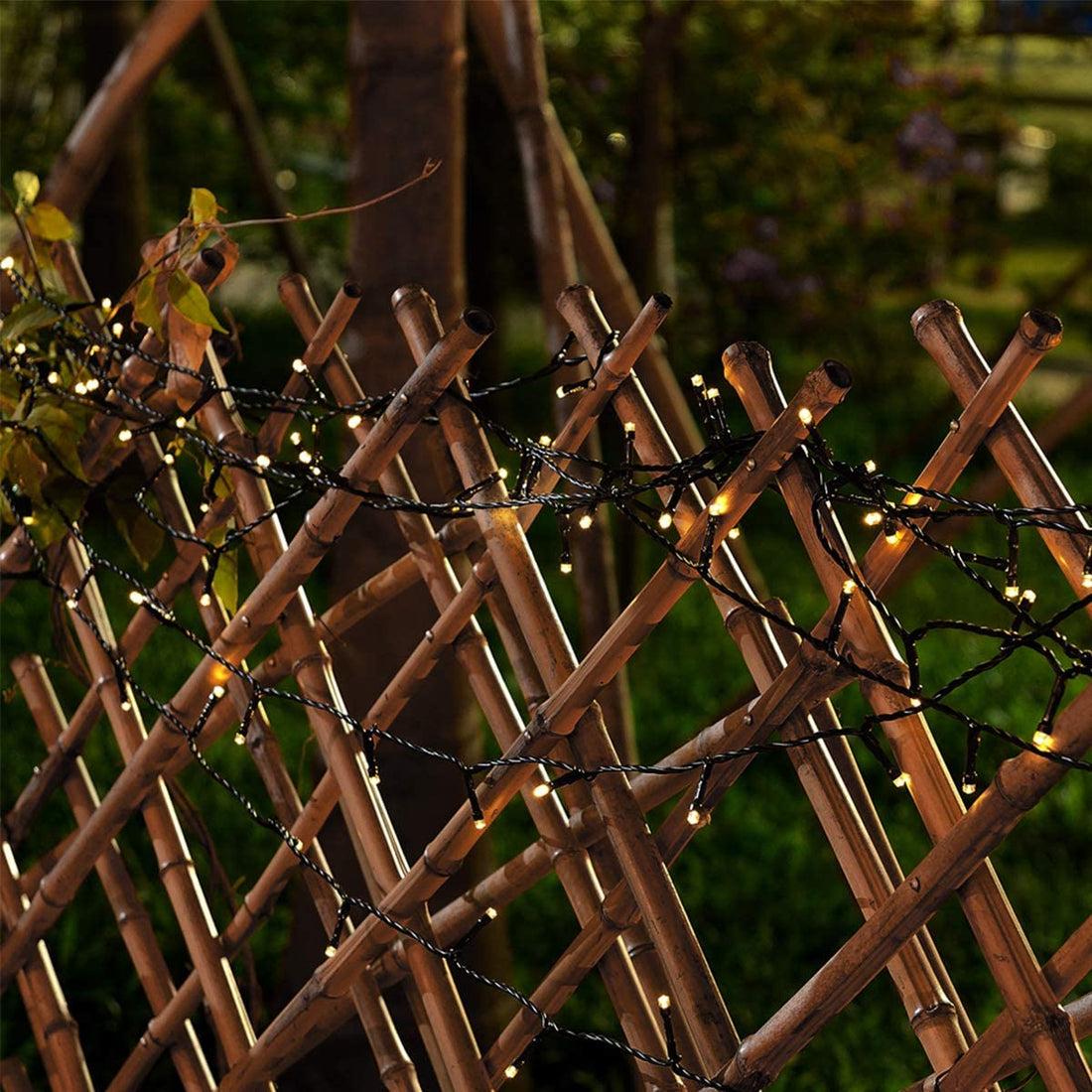 120 LED Solar Powered Led String Light - 12 Mtr (Warm White)
