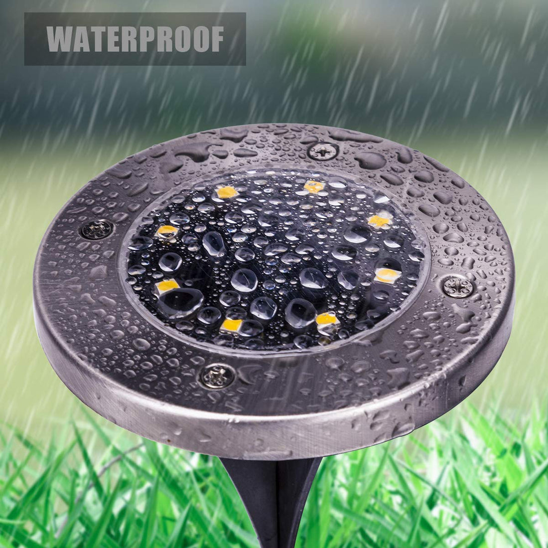 Solar Powered LED Deck Lights (Pack of 4)