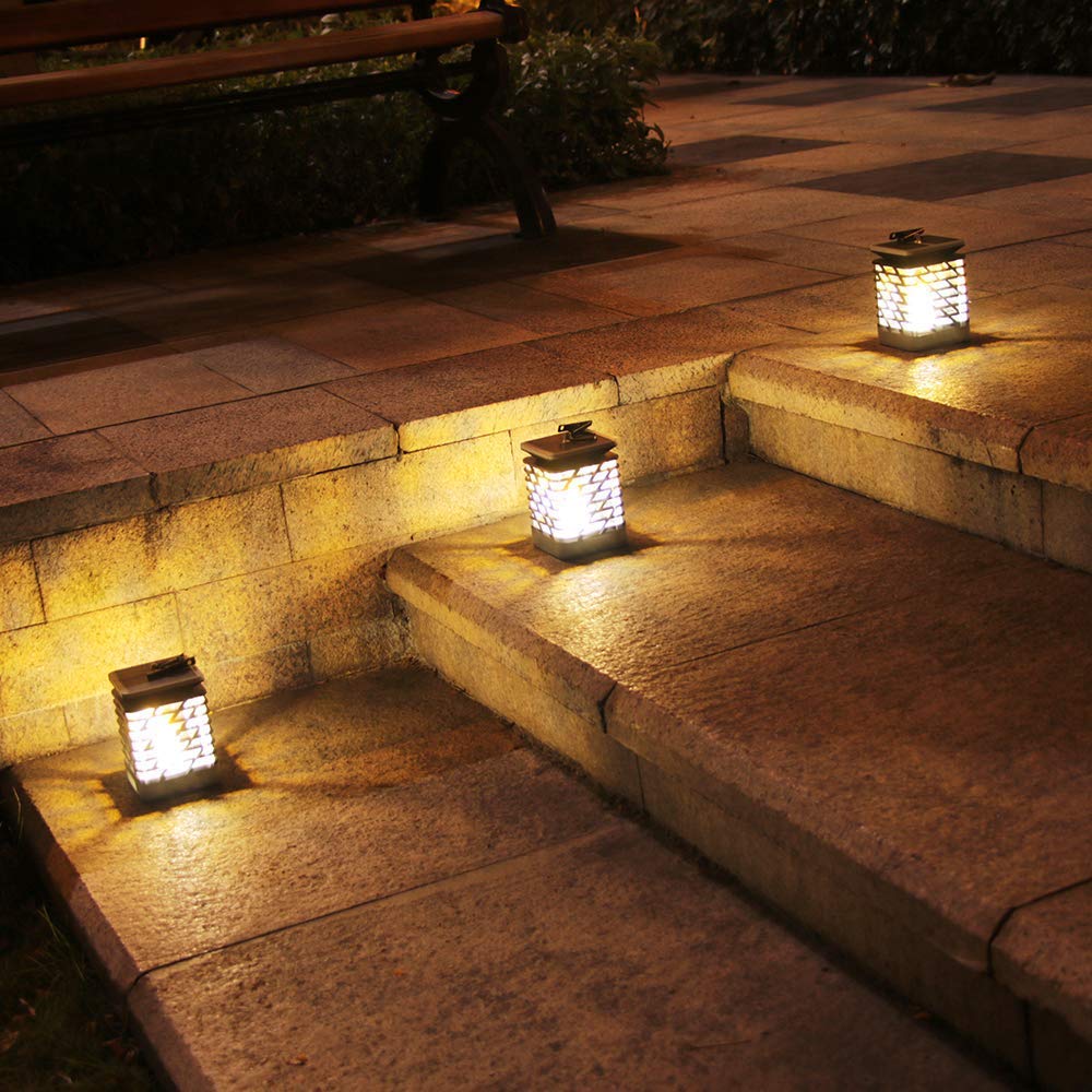 Solar Lantern, Flicker Flame LED Candle Lantern Solar Powered (Pack of 1)