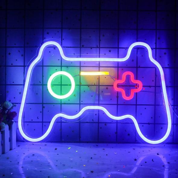 Game Controller Shaped Neon Wall Light ( Multicolor )