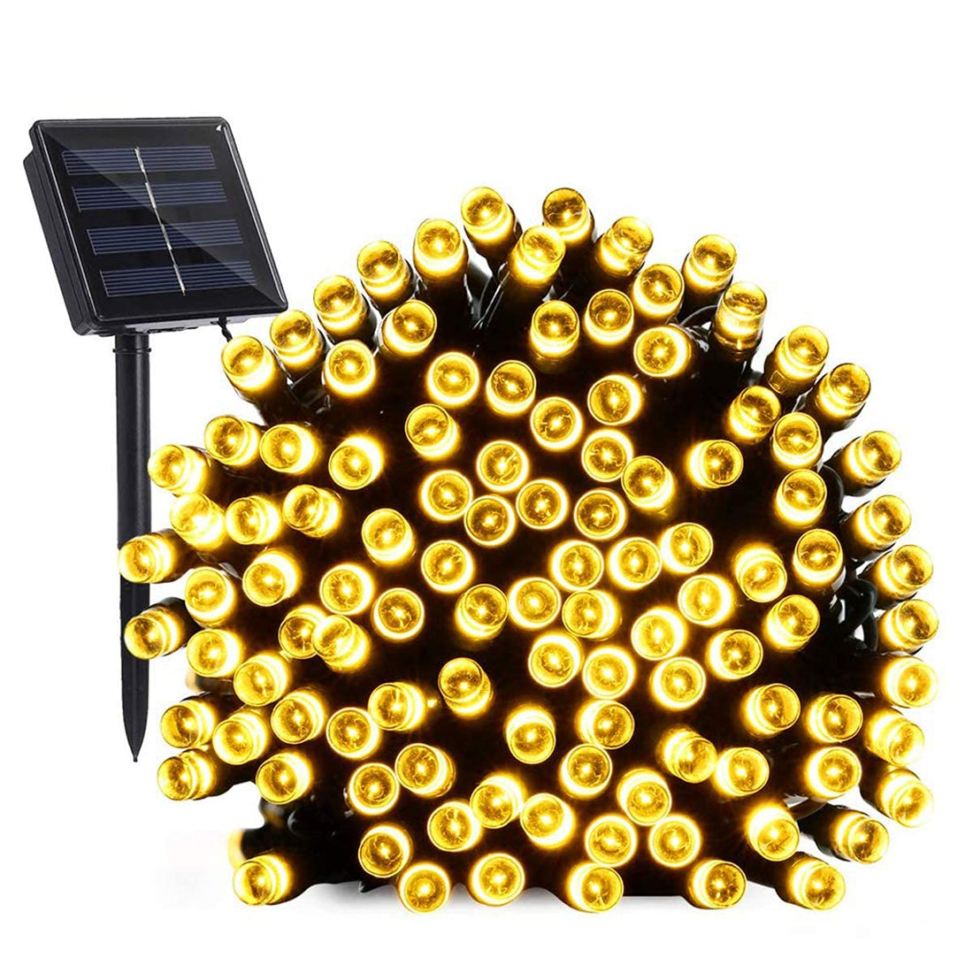 120 LED Solar Powered Led String Light - 12 Mtr (Warm White)