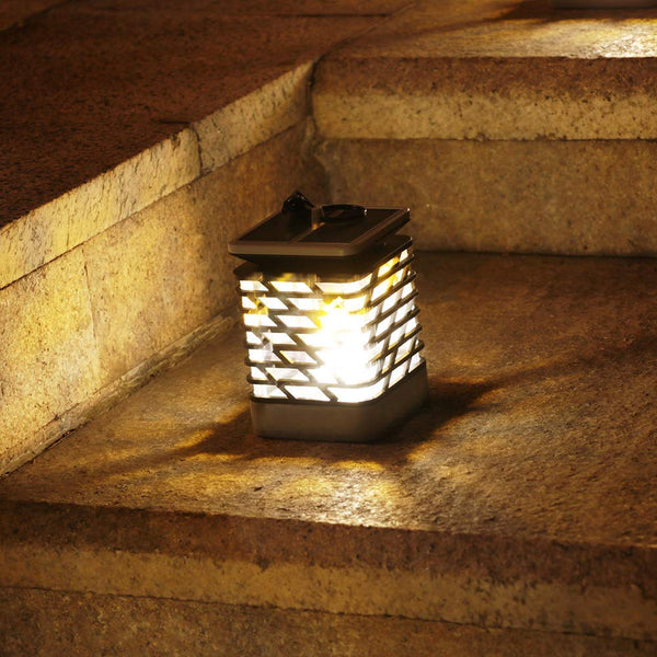 Solar Lantern, Flicker Flame LED Candle Lantern Solar Powered (Pack of 1)
