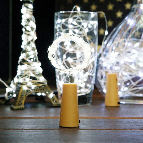 Fairy String Light Cork Shaped Cool White Bottle Light (Pack of 3)